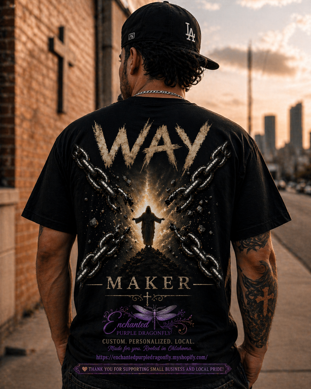 ✨ WAY MAKER Faith Tee – Bold Christian Graphic Shirt ✨