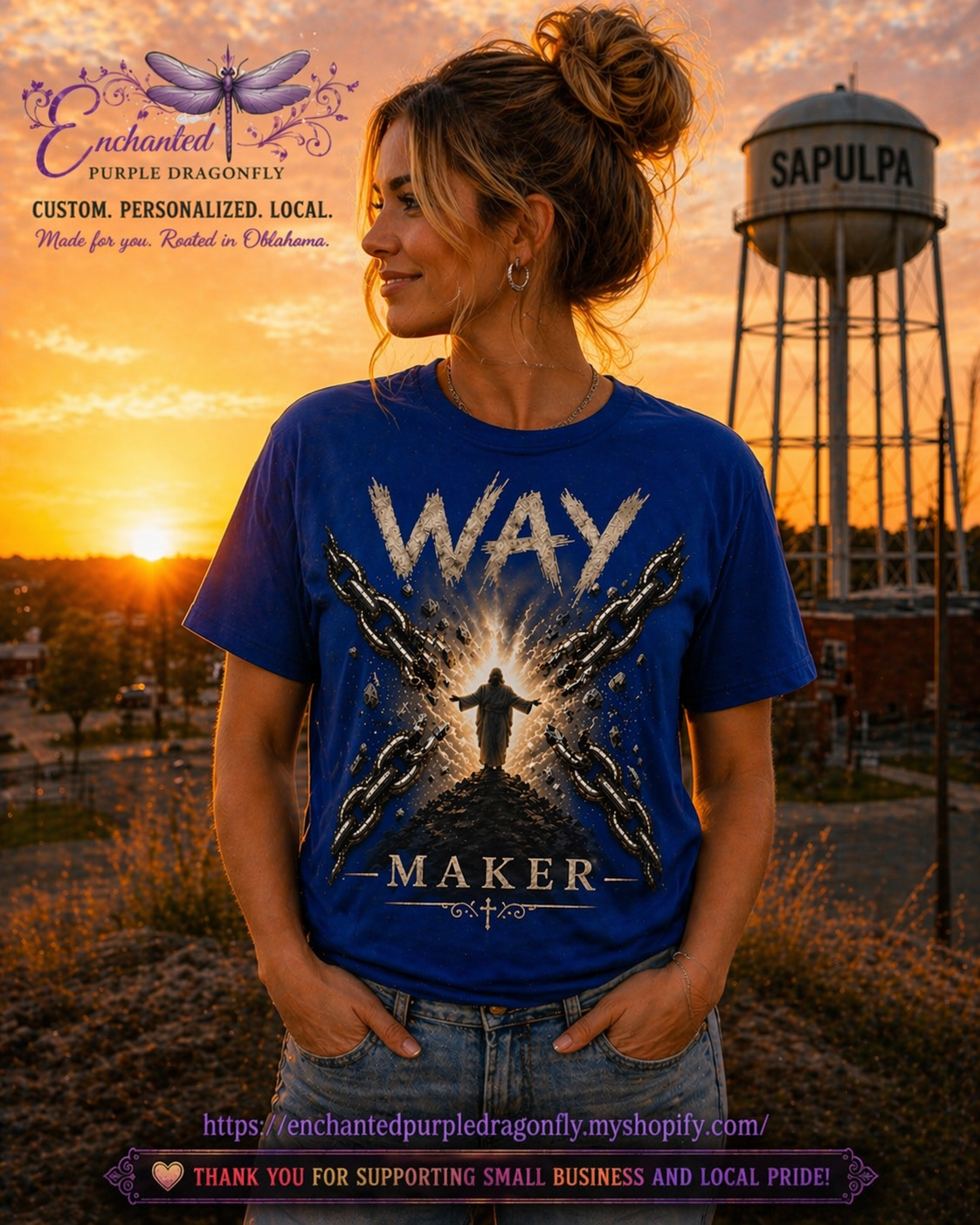✨ WAY MAKER Faith Tee – Bold Christian Graphic Shirt ✨