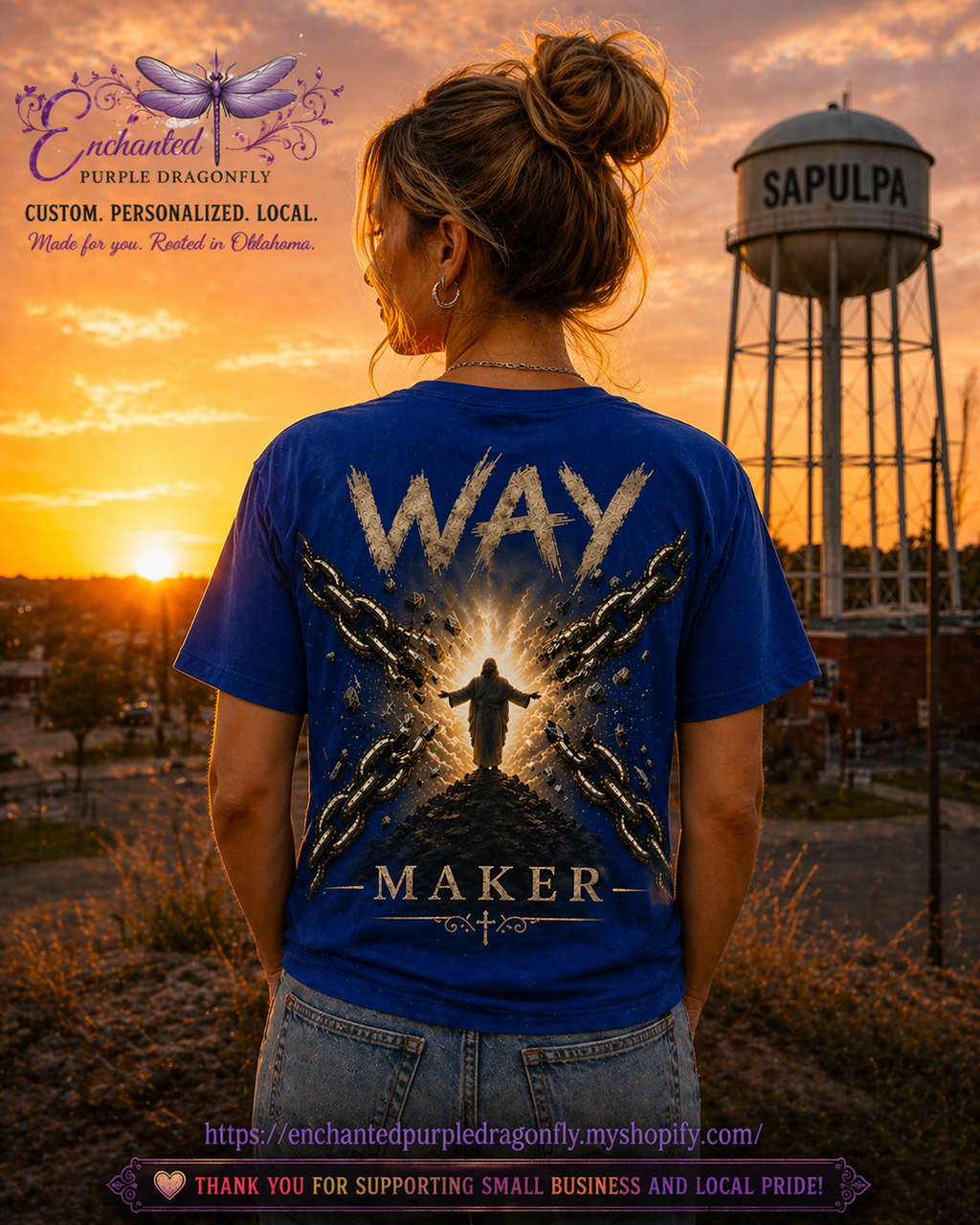 ✨ WAY MAKER Faith Tee – Bold Christian Graphic Shirt ✨
