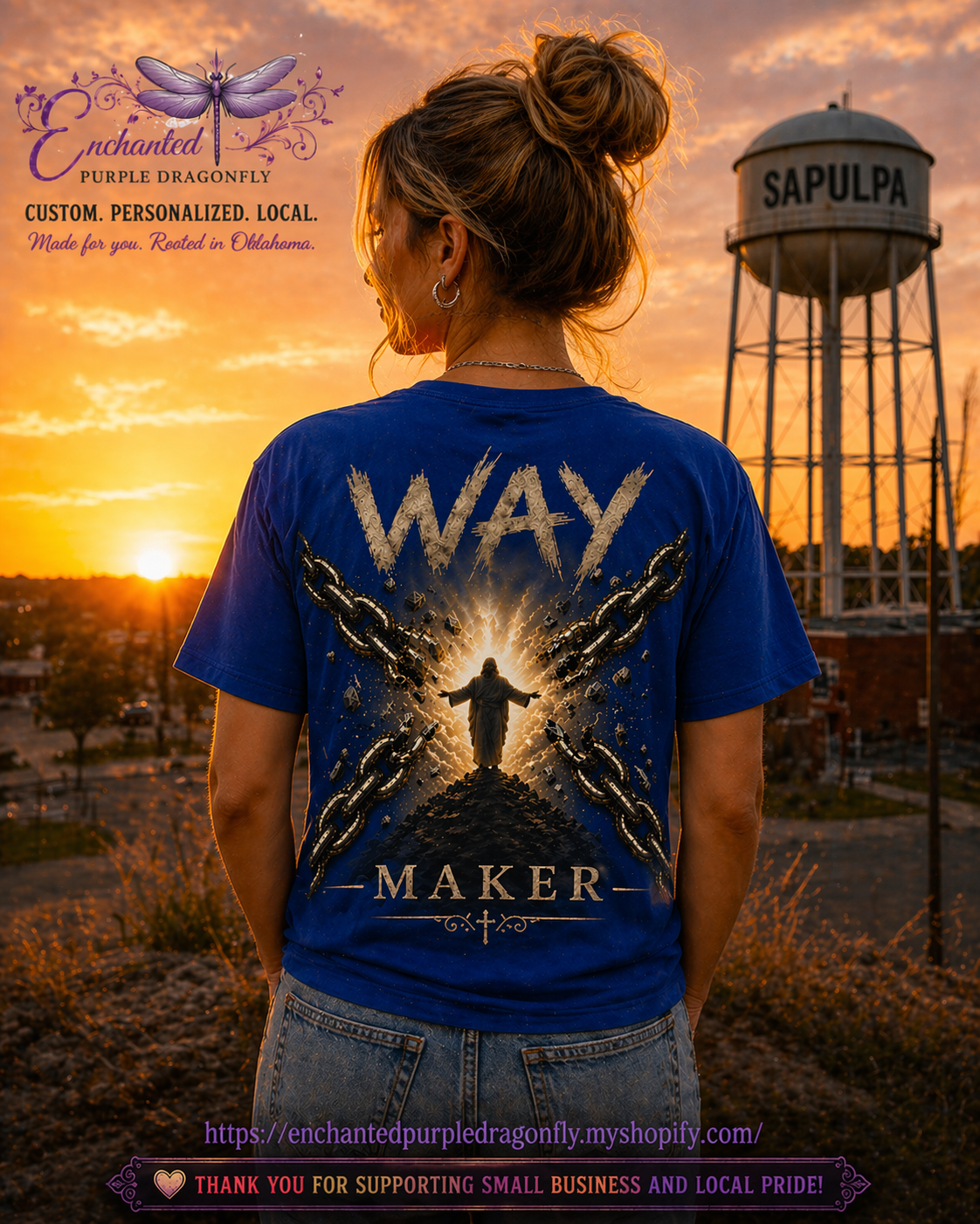 ✨ WAY MAKER Faith Tee – Bold Christian Graphic Shirt ✨