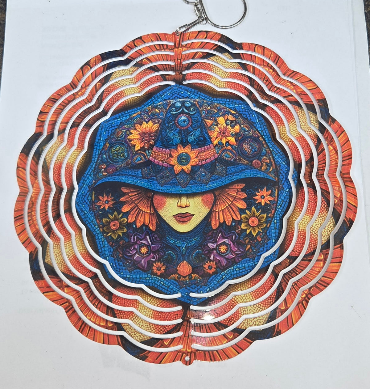 Boho Cowgirl Floral Wind Spinner