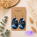 Believe Christmas Train Teardrop Earrings