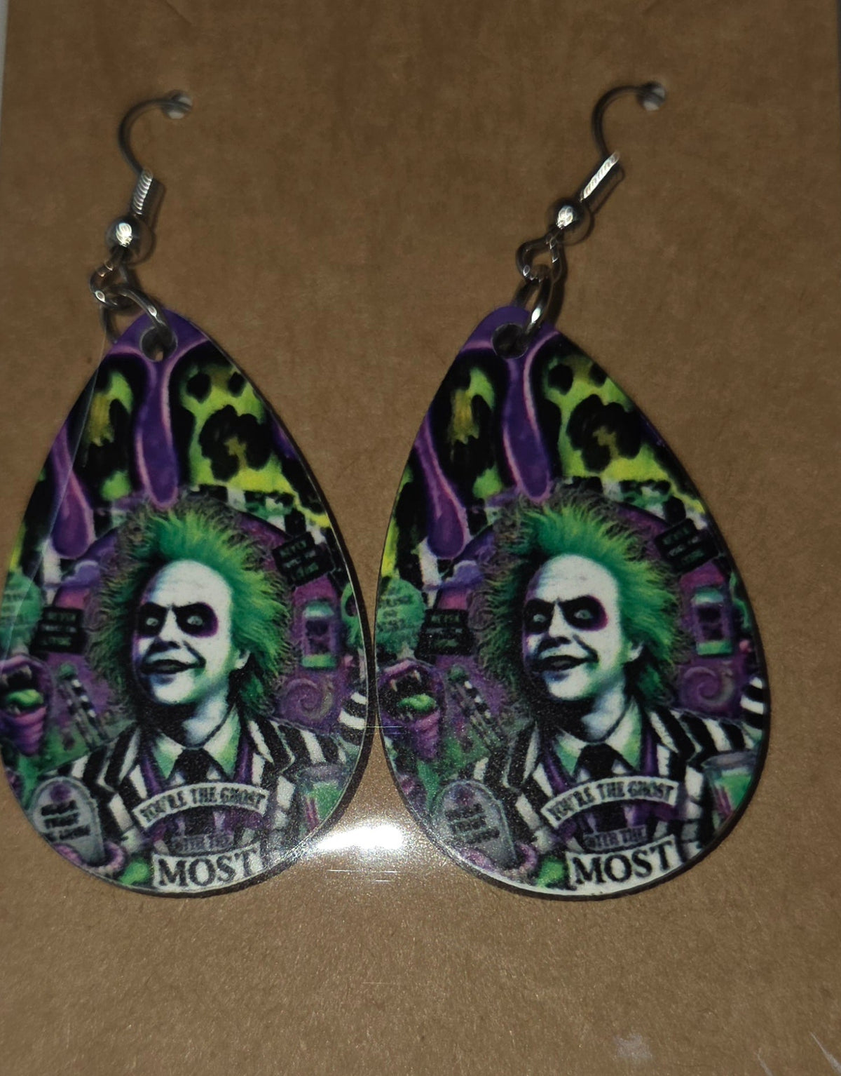 Beetlejuice Teardrop Earrings