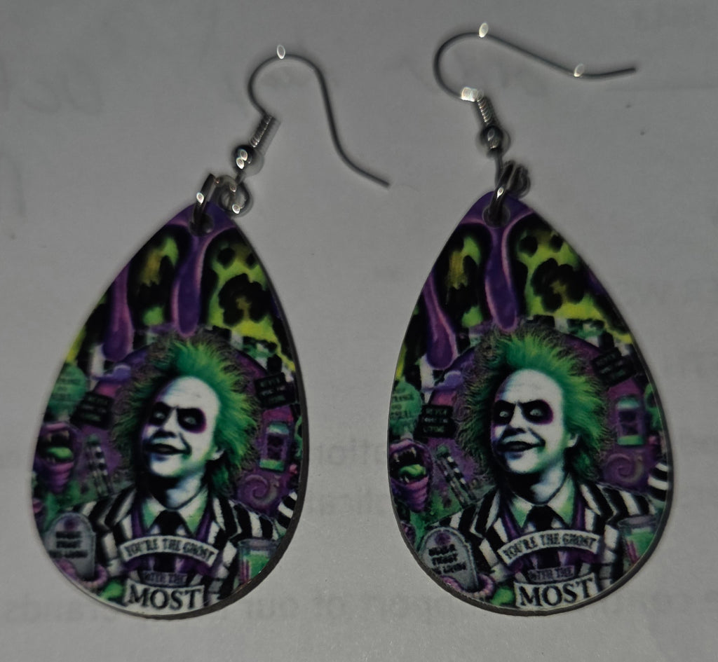 Beetlejuice Teardrop Earrings