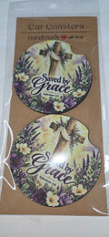 Country Sunset 2.76" qCar Coasters – Set of 2