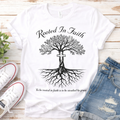 Rooted In Faith Christian Shirt – Inspirational Faith Tee