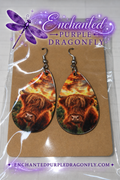 Highland Cow Teardrop Earrings